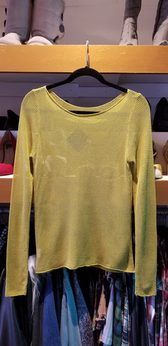Pea-Green Mesh Longsleeve