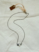 Load image into Gallery viewer, Silver Rhinestone and Pearl Safety Pin Necklace