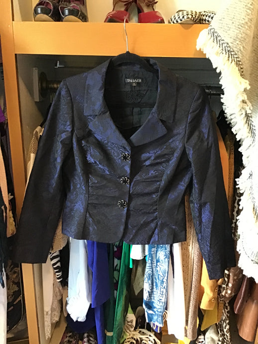 Blue & Black Paisley Blazer