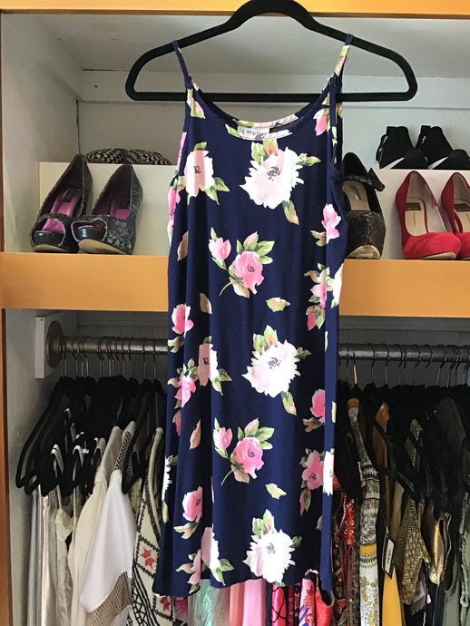Navy Floral Summer Dress