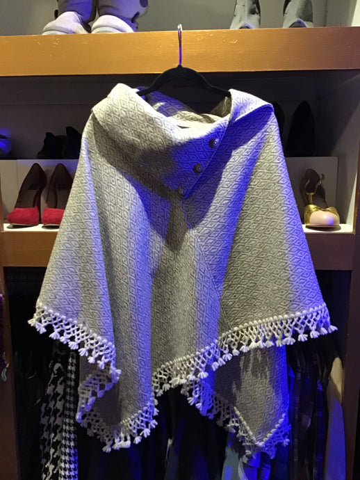 Mexican Wool Fringe Poncho