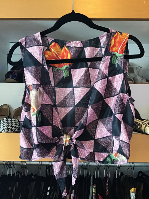 Silk Sari Tie Top