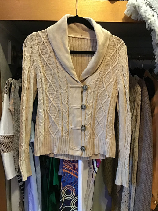 Tan Button Up Sweater