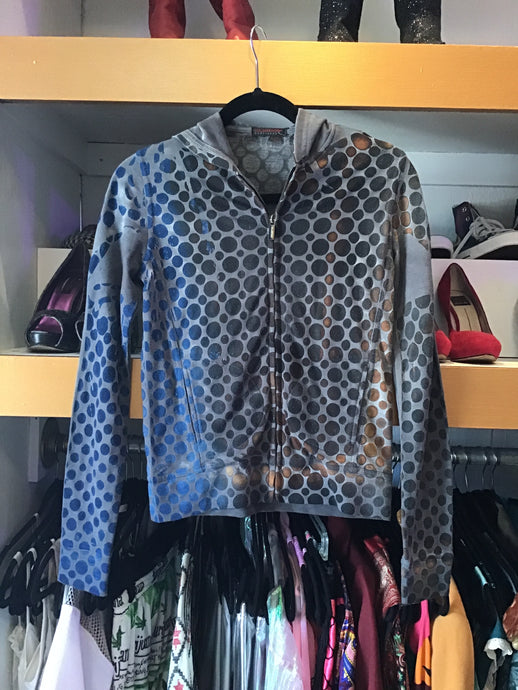 Polka dot Zip Up Hoodie