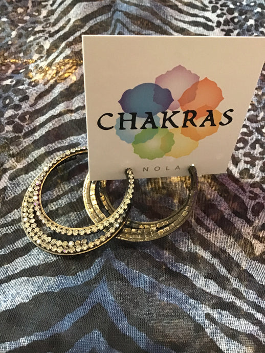Rhinestone Hoop Earrings