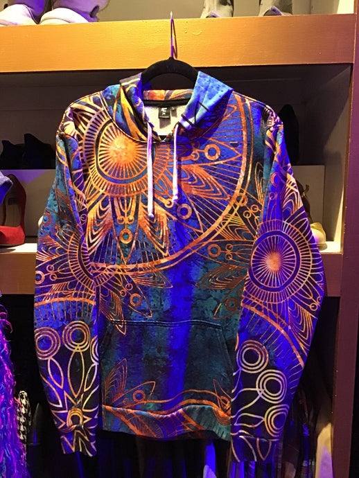 Electro Threads Blue/Orange Techno Hoodie
