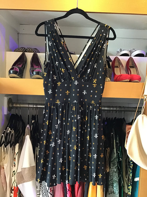 Black Fleur De Lis Dress