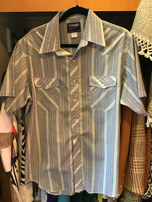 Wrangler Plaid Pearl Button/Short Sleeve Shirt