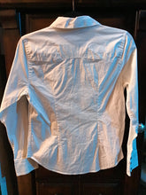 Load image into Gallery viewer, White Pearl Snap Long-sleeve Button-down Shirt