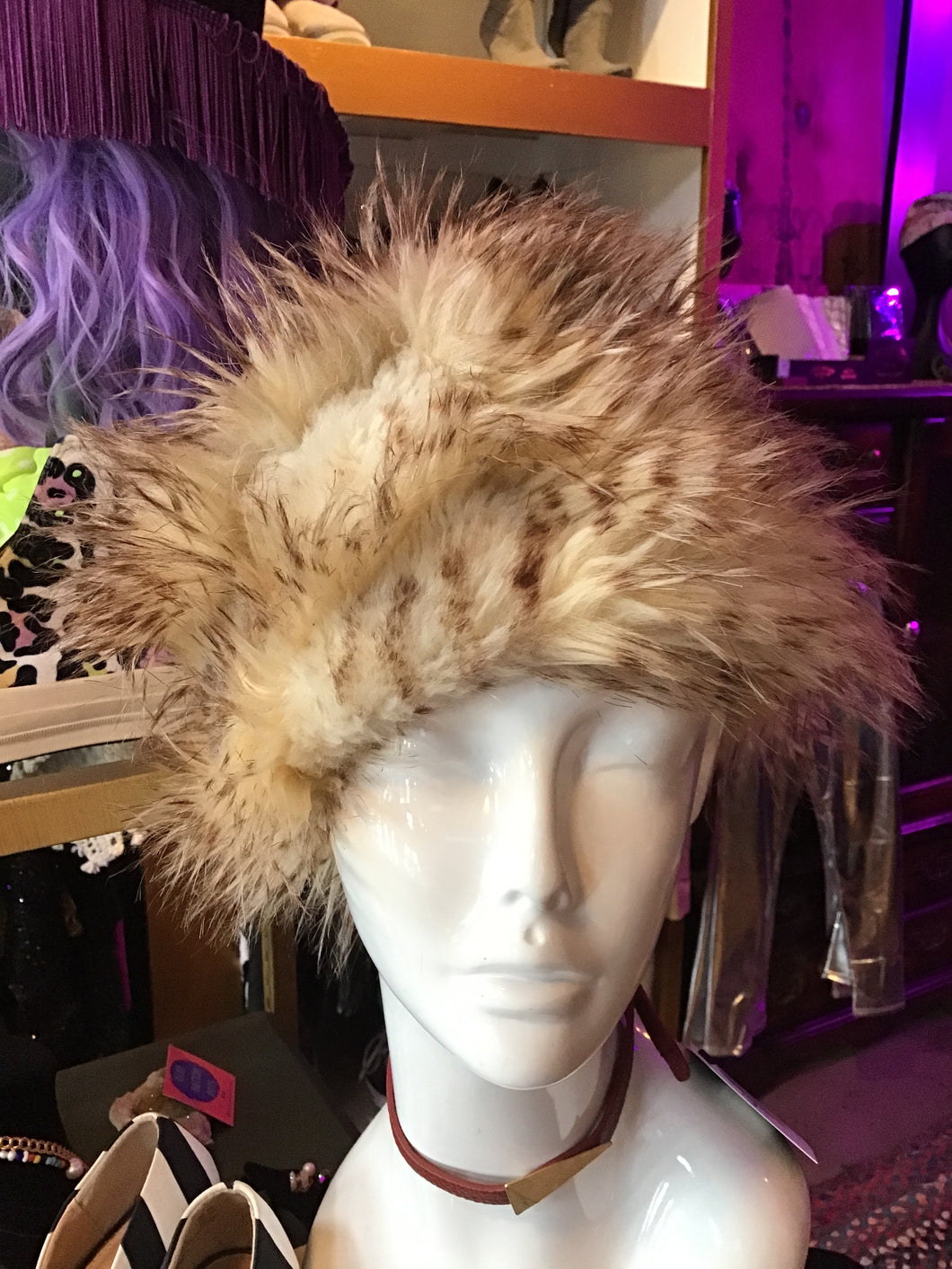 Furry Pillbox Hat