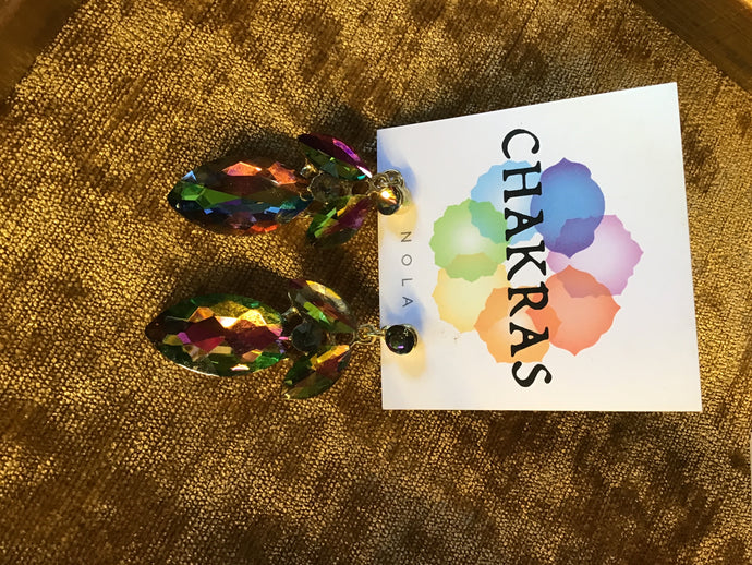 Iridescent CrystalTeardrop Earrings