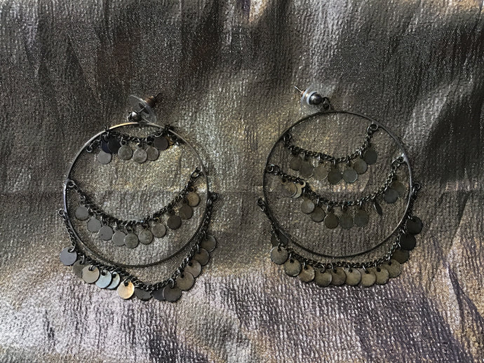 Silver Gypsy Hoop Earrings