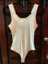Load image into Gallery viewer, White Ribbed Thong Bodysuit