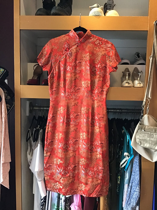 Red Cheongsam Dress