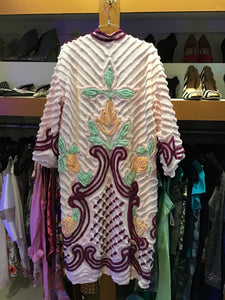 Vintage 1970's Chenille Blanket Duster
