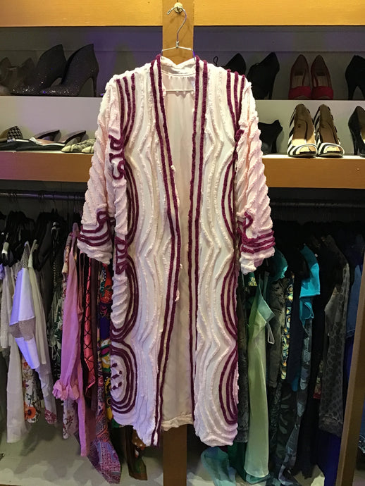 Vintage 1970's Chenille Blanket Duster