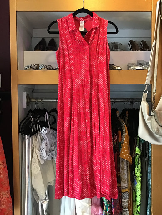 Vintage Red Polka Dot Dress