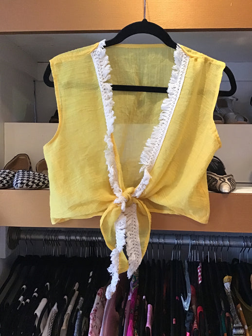Custom Yellow Tie Top