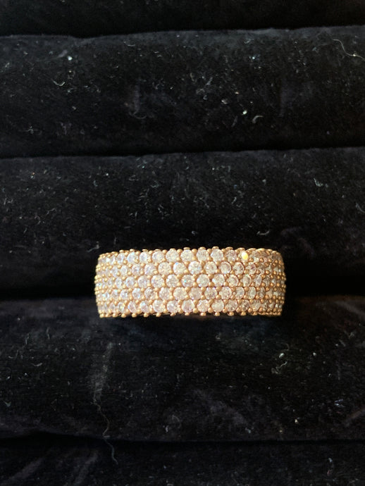Diamond Encrusted Gold Band