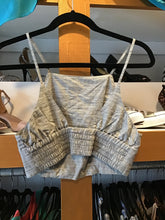 Load image into Gallery viewer, Woven Grey Crop Top