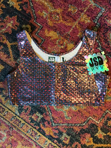 JSD: Pink/Purple/Blue Fish Scale Top