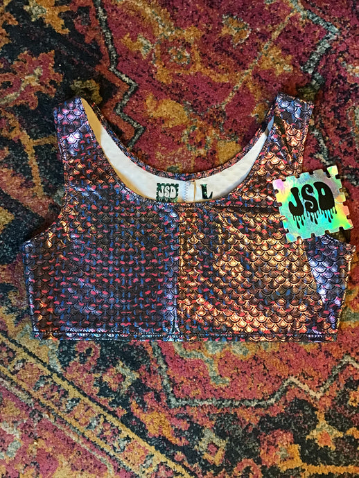 JSD: Pink/Purple/Blue Fish Scale Top