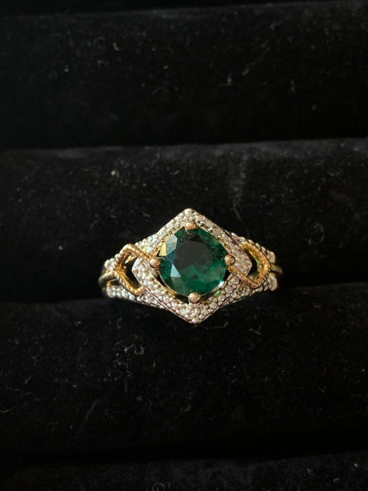 Green Crystal Ring