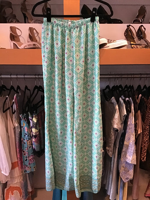 Turquoise Bellbottom Pants