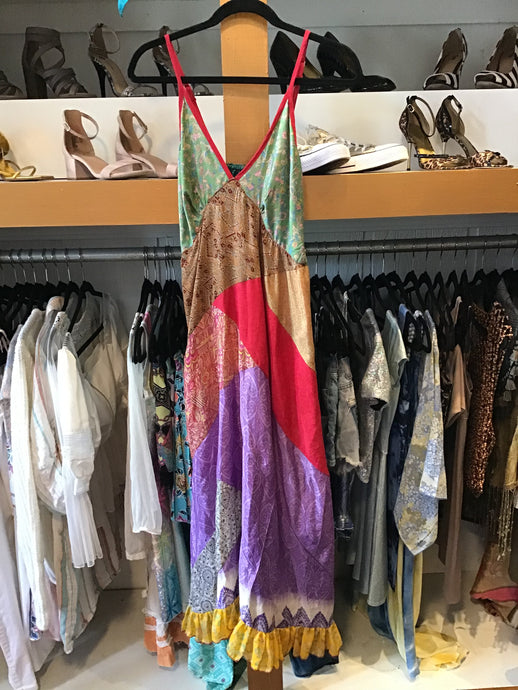 Long Rainbow Tapestry Dress