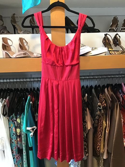 Vintage Red Silk Cocktail Dress