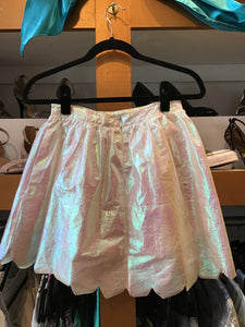 Shiny White Petal Skirt