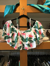 Load image into Gallery viewer, Tropical Ruffle Swim Top