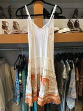 Load image into Gallery viewer, Orange &amp; White Handmade Dress