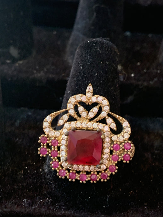 Pink Princess Crystal Ring