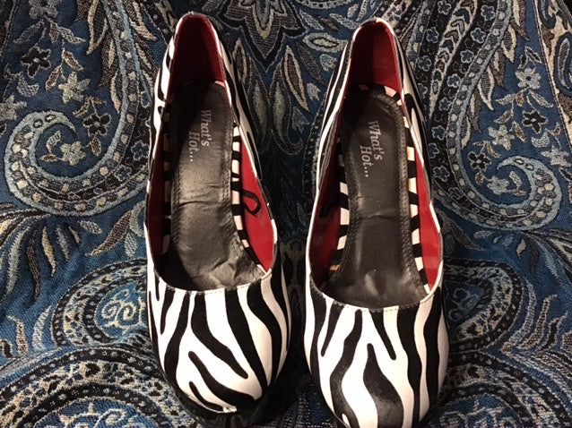 Zebra Platform Heels