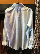 Load image into Gallery viewer, Vintage Blue Ruffle Buttondown
