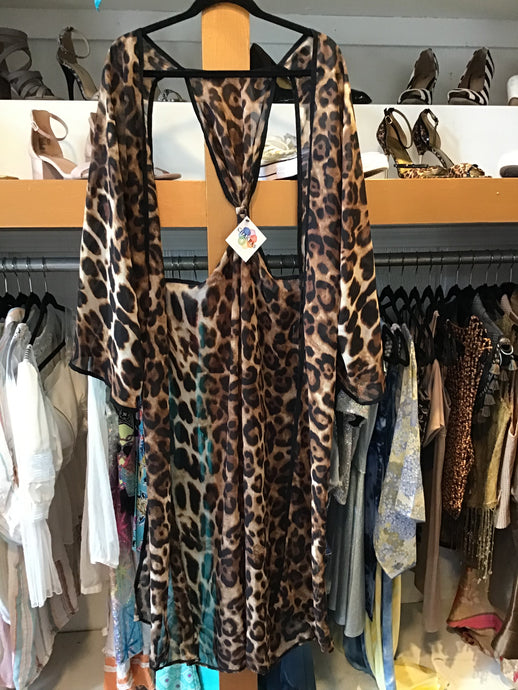 Open Back Leopard Wrap