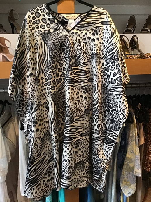 Zebra & Snow Leopard Caftan