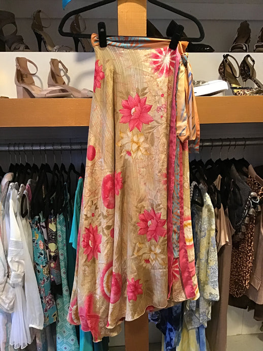 Reversible Wrap Maxi Skirt