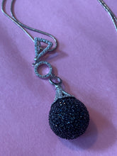 Load image into Gallery viewer, Black Crystal Ball Necklace