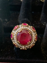 Load image into Gallery viewer, Giant Pink Crystal Ring