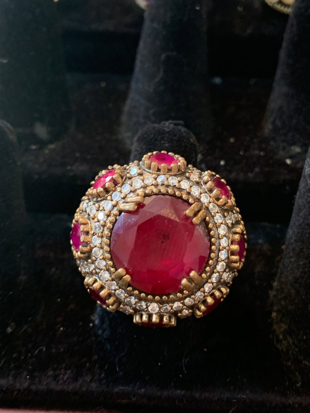 Giant Pink Crystal Ring