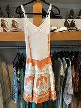 Load image into Gallery viewer, Orange &amp; White Handmade Dress