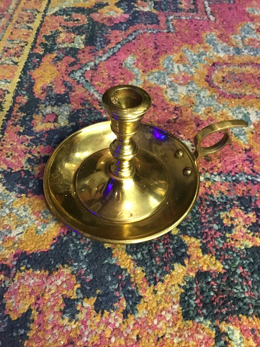 Vintage Brass Candle Holder w/ Handle