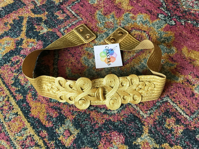 Gold Filigree Stretch Belt