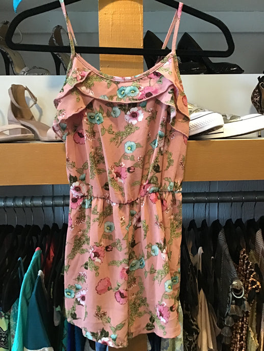 Pink Floral Romper