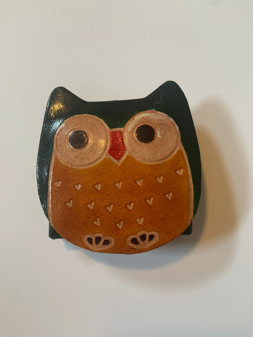 Leather Owl Coin Purse