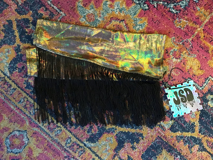 JSD: Gold Fringe Arm Cuffs