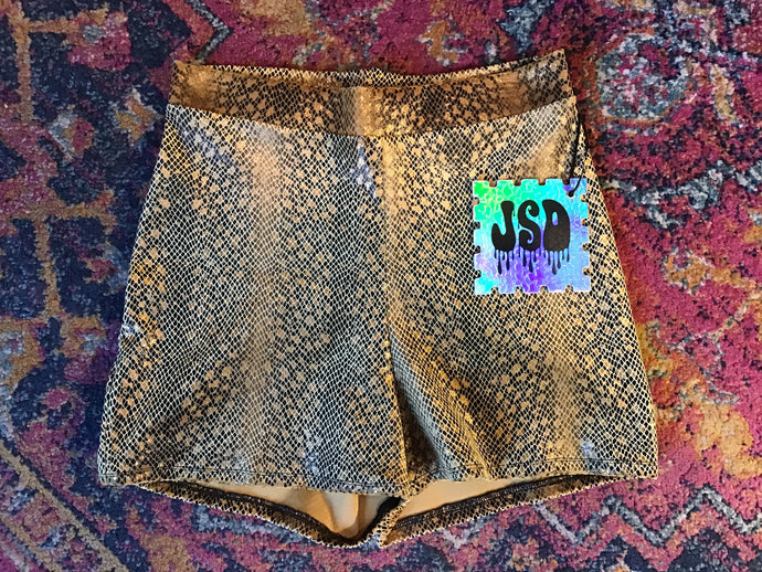 JSD: Venomous Velvet Gold Shorts
