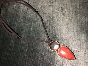 Hannah: Red Agate Necklace